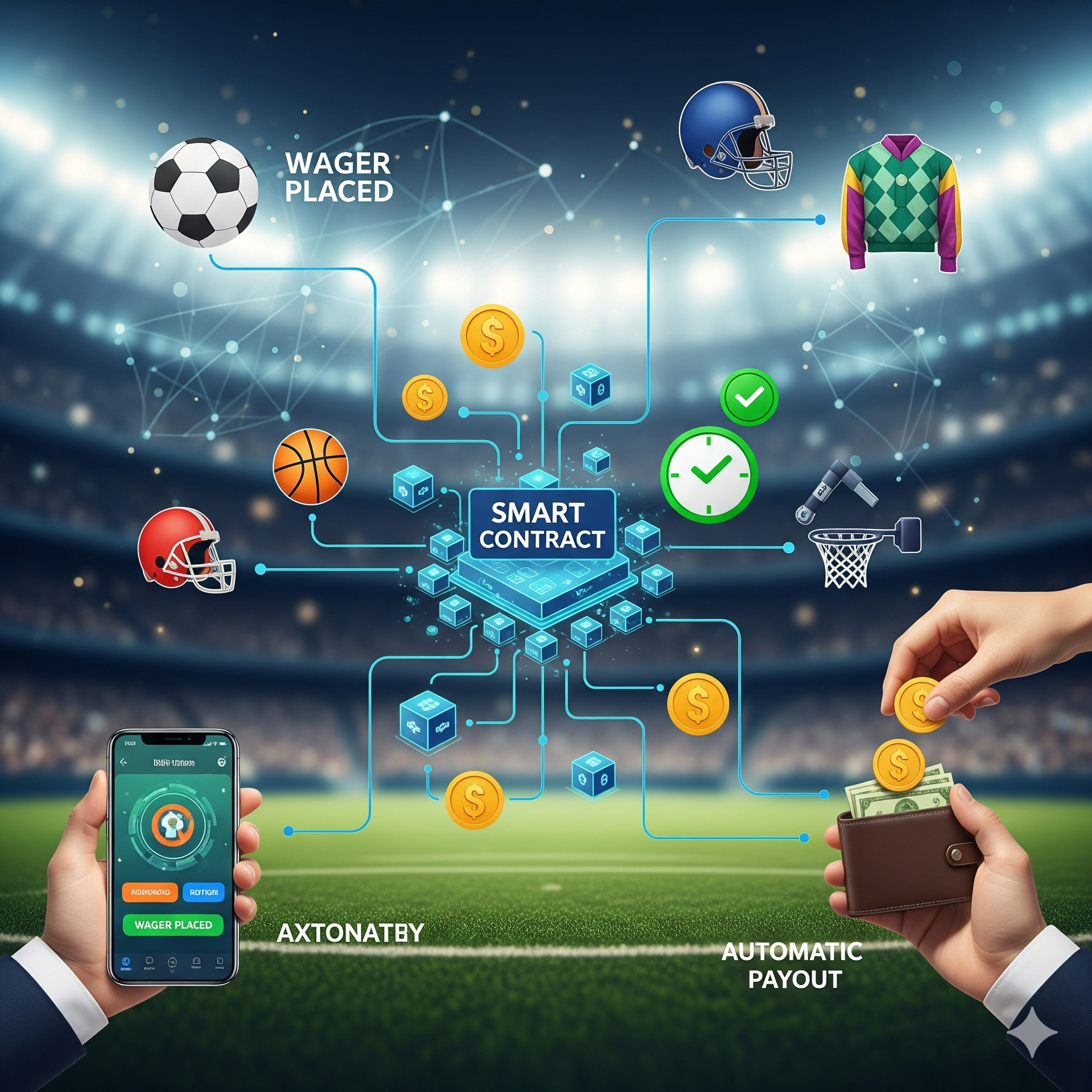 Схема работы смарт-контрактов в ставках