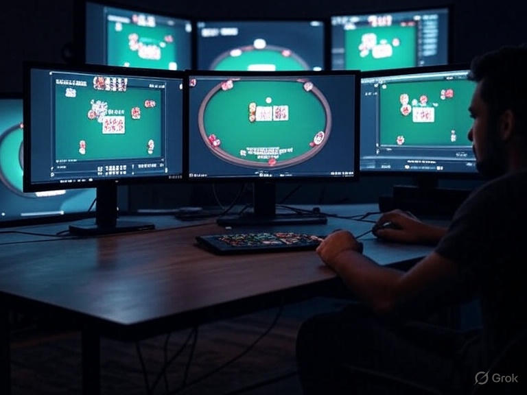 Многомониторная система для покерного мультитейблинга