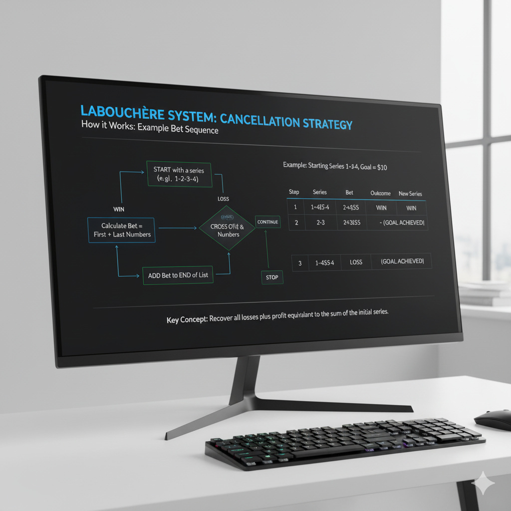 Схема работы системы Лабушер с примером последовательности ставок