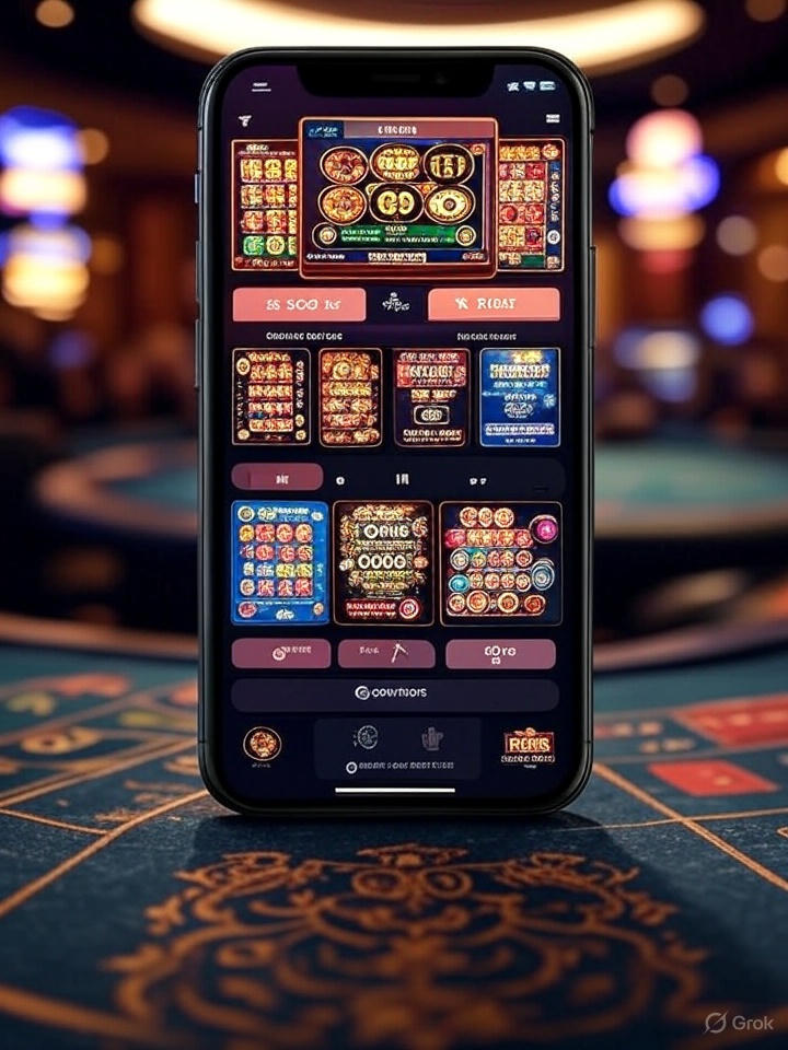 Мобильная оптимизация казино в Казахстане - интерфейс на смартфоне