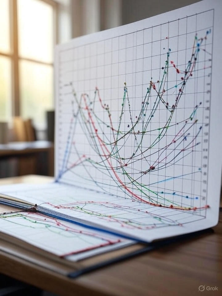 Математическая модель работы системы Д'Аламбер с графиком результатов
