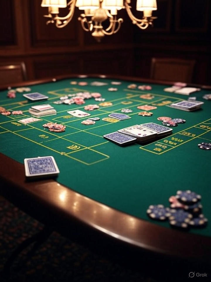 Азиатские карточные игры сик-бо и пай-гоу на игровом столе