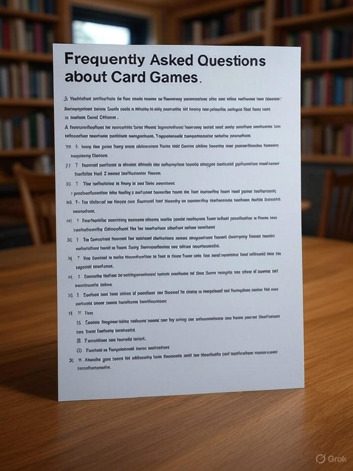 Часто задаваемые вопросы о карточных играх с ответами