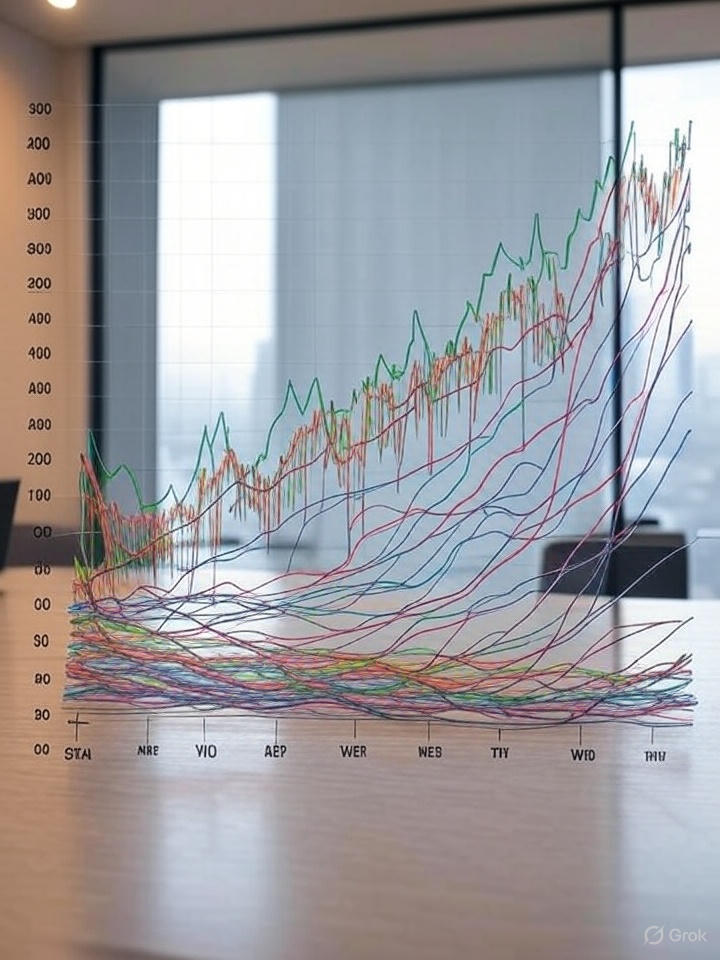 График динамики цен на токены казино в течение недели