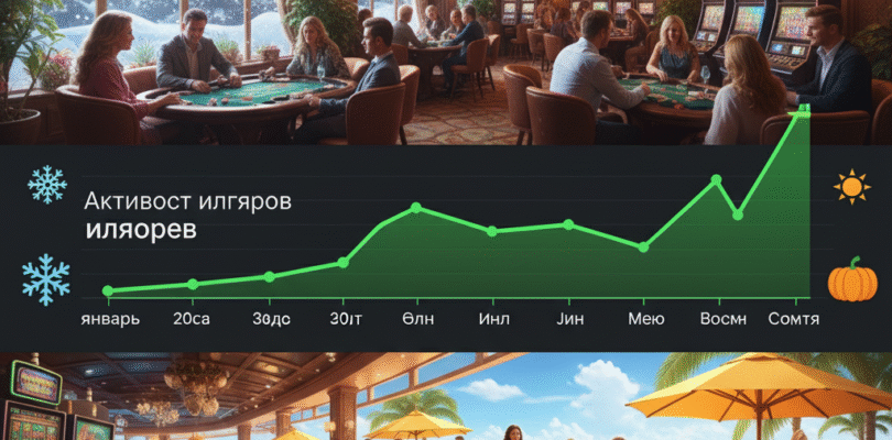 График сезонной активности в гемблинге Казахстана