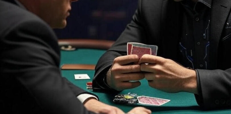 Покерные карты и кинематографическая сцена